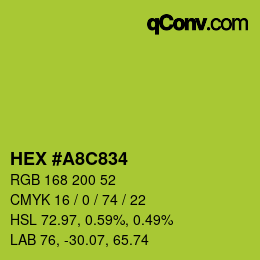 カラーコード: HEX #A8C834 | qconv.com