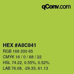 Color code: HEX #A8C841 | qconv.com
