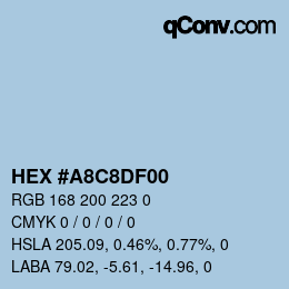 Color code: HEX #A8C8DF00 | qconv.com