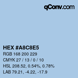 Color code: HEX #A8C8E5 | qconv.com