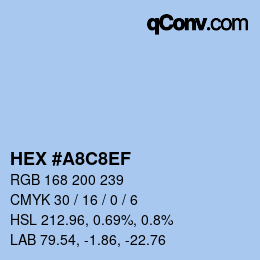 Color code: HEX #A8C8EF | qconv.com