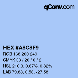 Color code: HEX #A8C8F9 | qconv.com