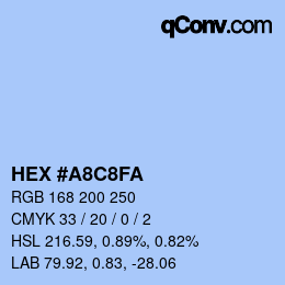 カラーコード: HEX #A8C8FA | qconv.com
