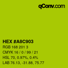 Color code: HEX #A8C903 | qconv.com