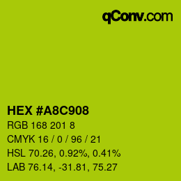 カラーコード: HEX #A8C908 | qconv.com