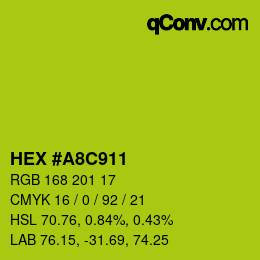 Color code: HEX #A8C911 | qconv.com