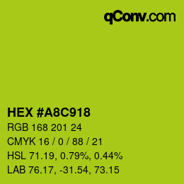 Color code: HEX #A8C918 | qconv.com