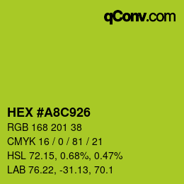 カラーコード: HEX #A8C926 | qconv.com