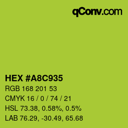 Color code: HEX #A8C935 | qconv.com