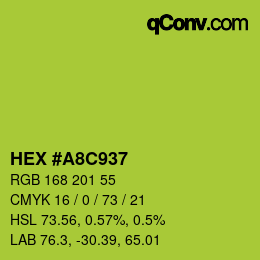 Color code: HEX #A8C937 | qconv.com