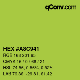 Color code: HEX #A8C941 | qconv.com