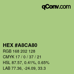 Color code: HEX #A8CA80 | qconv.com