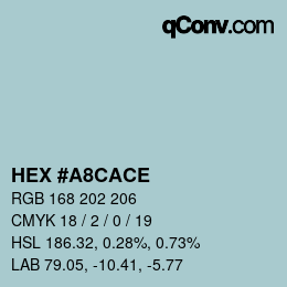 Color code: HEX #A8CACE | qconv.com