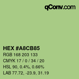 Color code: HEX #A8CB85 | qconv.com