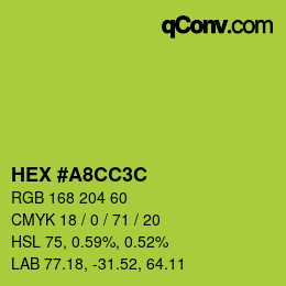 Farbcode: HEX #A8CC3C | qconv.com