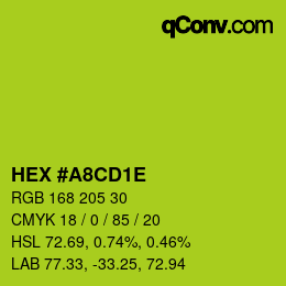 Color code: HEX #A8CD1E | qconv.com