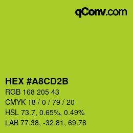 カラーコード: HEX #A8CD2B | qconv.com