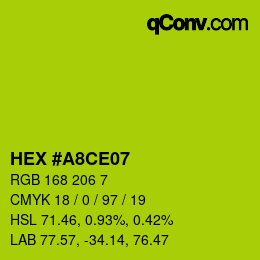 Color code: HEX #A8CE07 | qconv.com