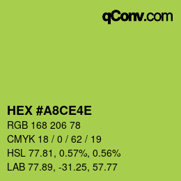 Color code: HEX #A8CE4E | qconv.com