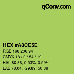 Color code: HEX #A8CE5E | qconv.com