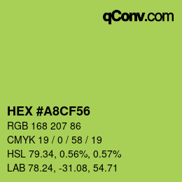 Color code: HEX #A8CF56 | qconv.com