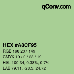Color code: HEX #A8CF95 | qconv.com