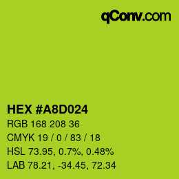 カラーコード: HEX #A8D024 | qconv.com