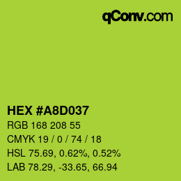Color code: HEX #A8D037 | qconv.com