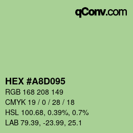 Color code: HEX #A8D095 | qconv.com