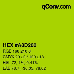 Color code: HEX #A8D200 | qconv.com