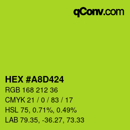 Color code: HEX #A8D424 | qconv.com