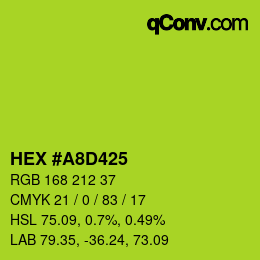 カラーコード: HEX #A8D425 | qconv.com