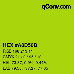 Color code: HEX #A8D50B | qconv.com