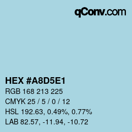 Color code: HEX #A8D5E1 | qconv.com