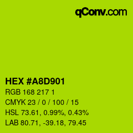 颜色代码: HEX #A8D901 | qconv.com