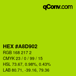 Color code: HEX #A8D902 | qconv.com