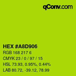 Color code: HEX #A8D906 | qconv.com