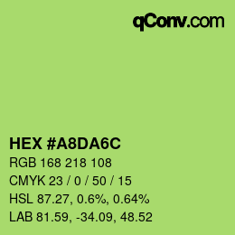 カラーコード: HEX #A8DA6C | qconv.com