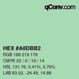 カラーコード: HEX #A8DBB2 | qconv.com