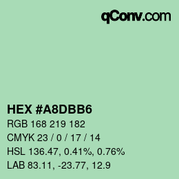 カラーコード: HEX #A8DBB6 | qconv.com