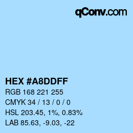 Color code: HEX #A8DDFF | qconv.com