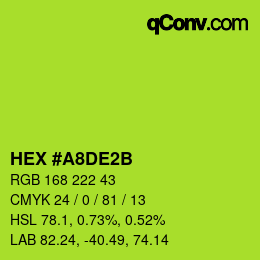 Color code: HEX #A8DE2B | qconv.com