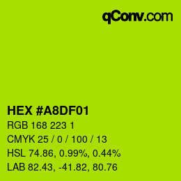 Color code: HEX #A8DF01 | qconv.com