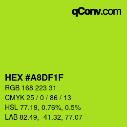 Color code: HEX #A8DF1F | qconv.com