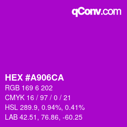 Color code: HEX #A906CA | qconv.com