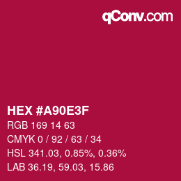Color code: HEX #A90E3F | qconv.com