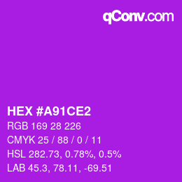 Color code: HEX #A91CE2 | qconv.com