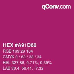 Color code: HEX #A91D68 | qconv.com