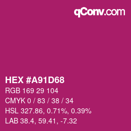 Color code: HEX #A91D68 | qconv.com