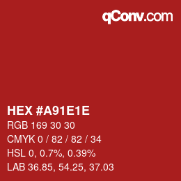 Color code: HEX #A91E1E | qconv.com